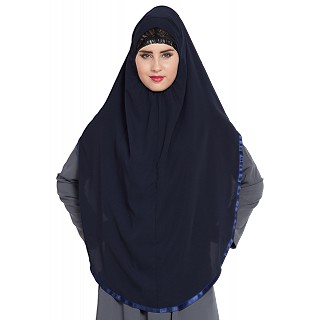 Premium Instant Hijab- Navy Blue color